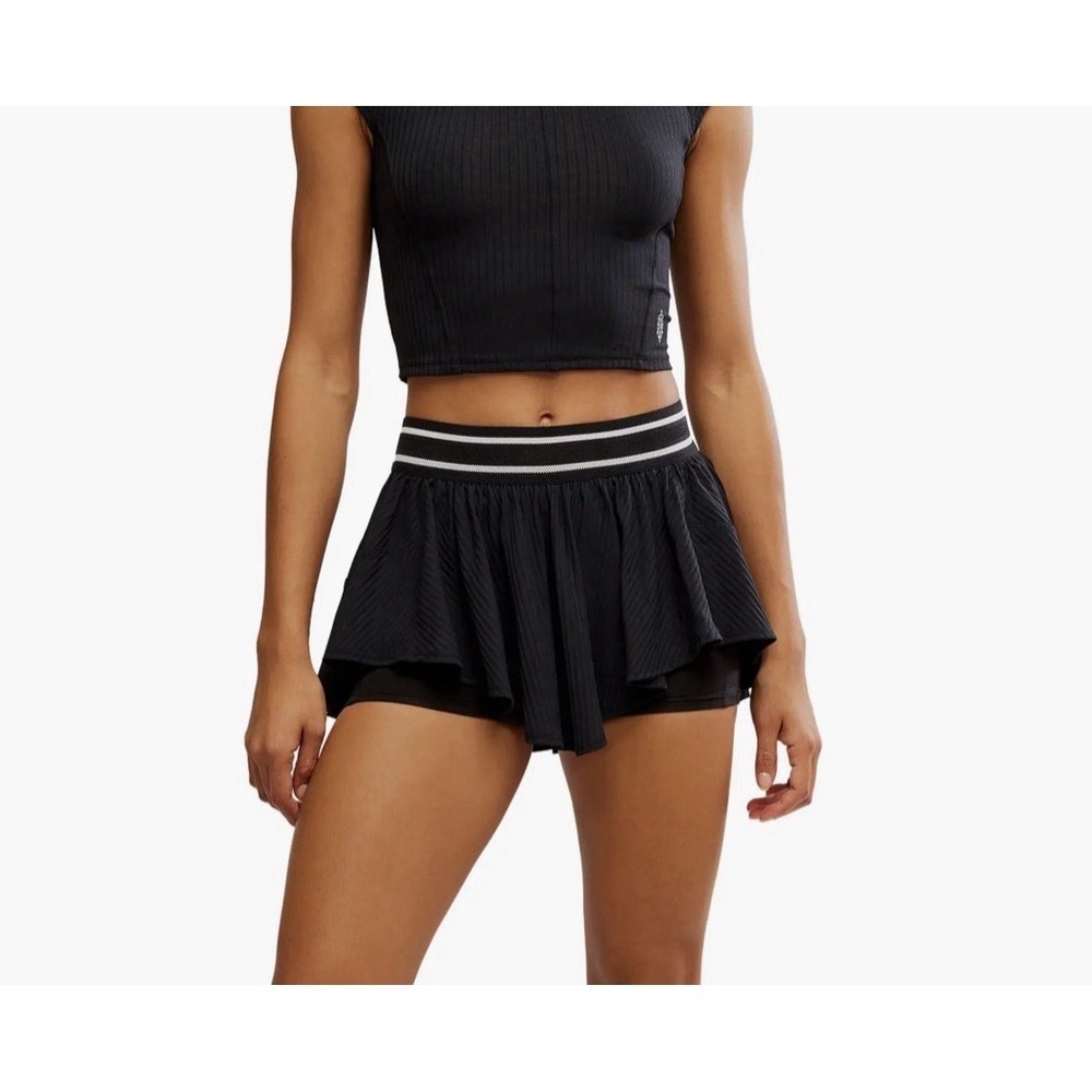 Free People Movement Sultry Skort Black Large NWT Tennis Golf ($78 Retail) - Picture 6 of 10